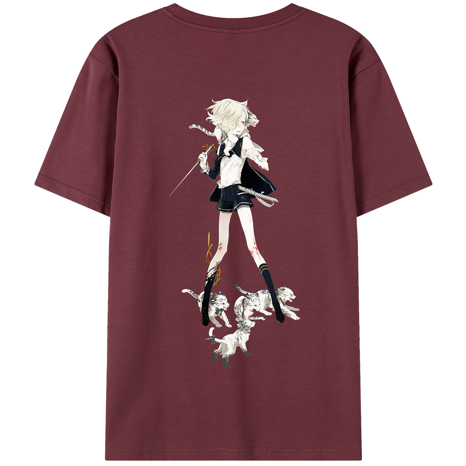 （画像用） 刀剣乱舞 Touken Ranbu 綿100％半袖Tシャツ（背面プリント）